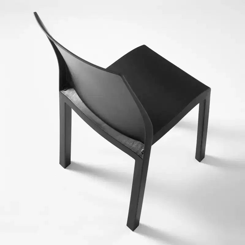 WRGHOME Palma Chaises de salle à manger empilables en résine plastique modernes pour l'extérieur/l'intérieur (Lot de 2)