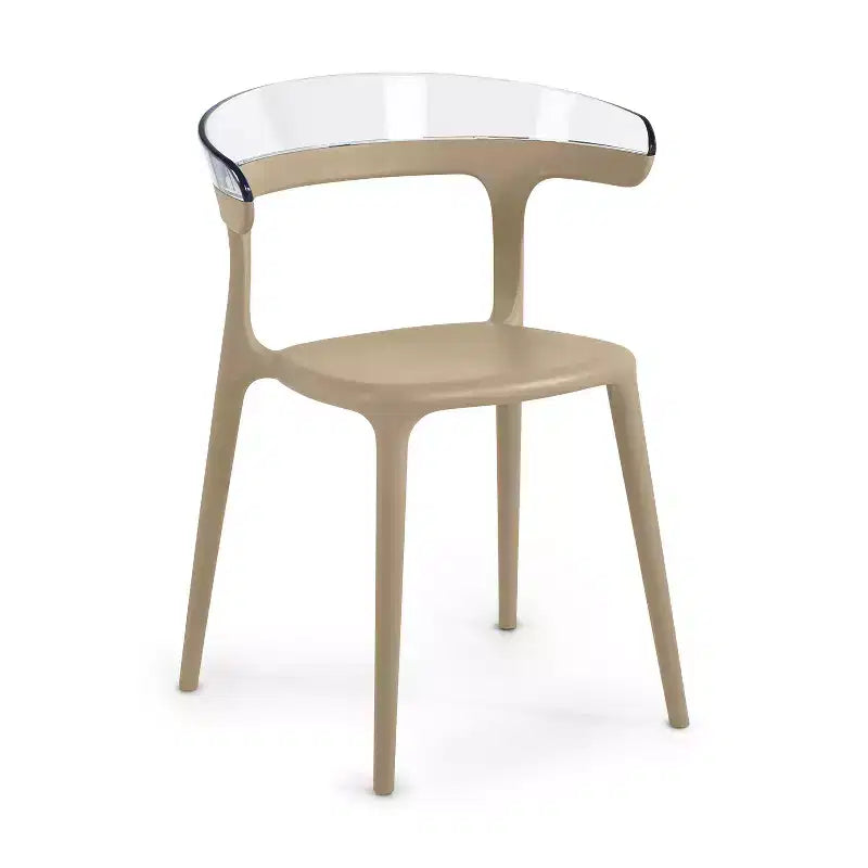 WRGHOME Chaises de salle à manger empilables modernes d'extérieur/intérieur en résine plastique Seville (Lot de 2)