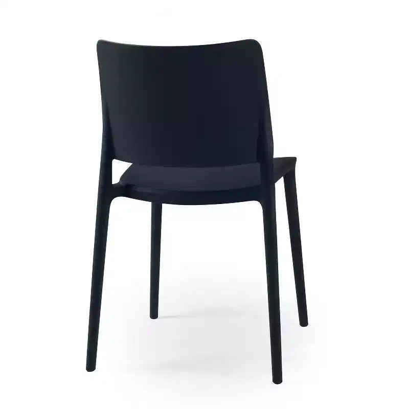 WRGHOME Chaise d'appoint de salle à manger moderne empilable en résine plastique pour patio extérieur/intérieur (Lot de 2)