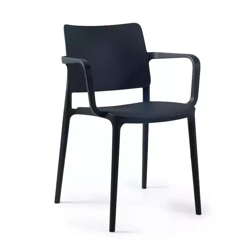 WRGHOME Chaise d'appoint de salle à manger moderne empilable en résine plastique pour patio extérieur/intérieur (Lot de 2)