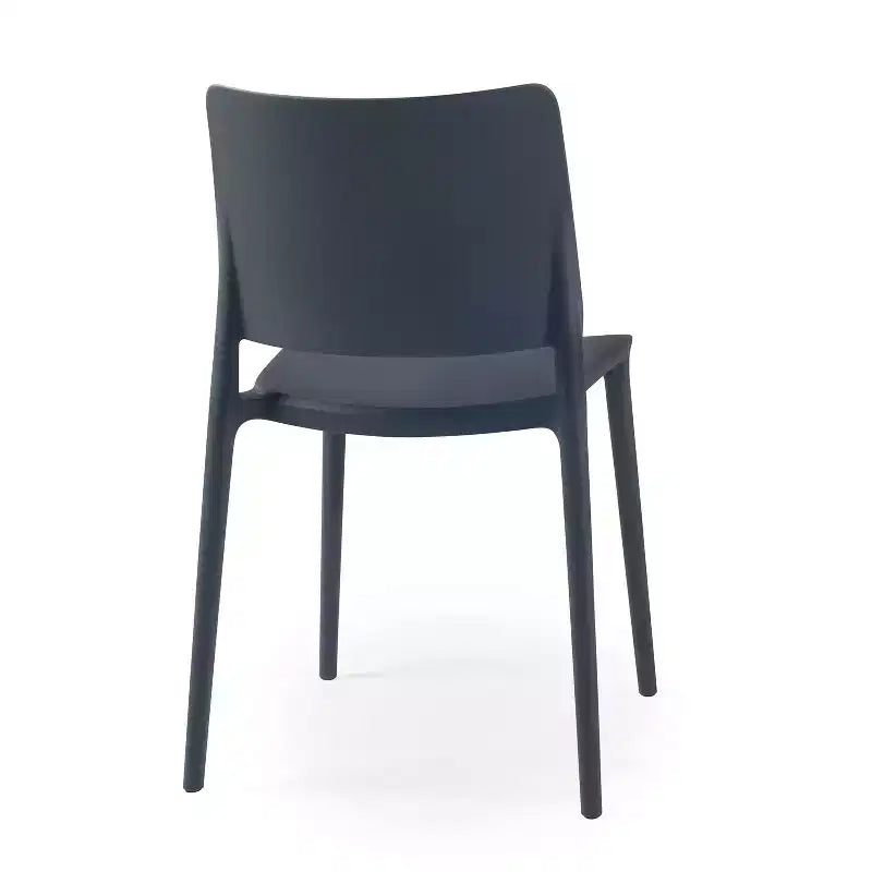 WRGHOME Chaise d'appoint de salle à manger moderne empilable en résine plastique pour patio extérieur/intérieur (Lot de 2)