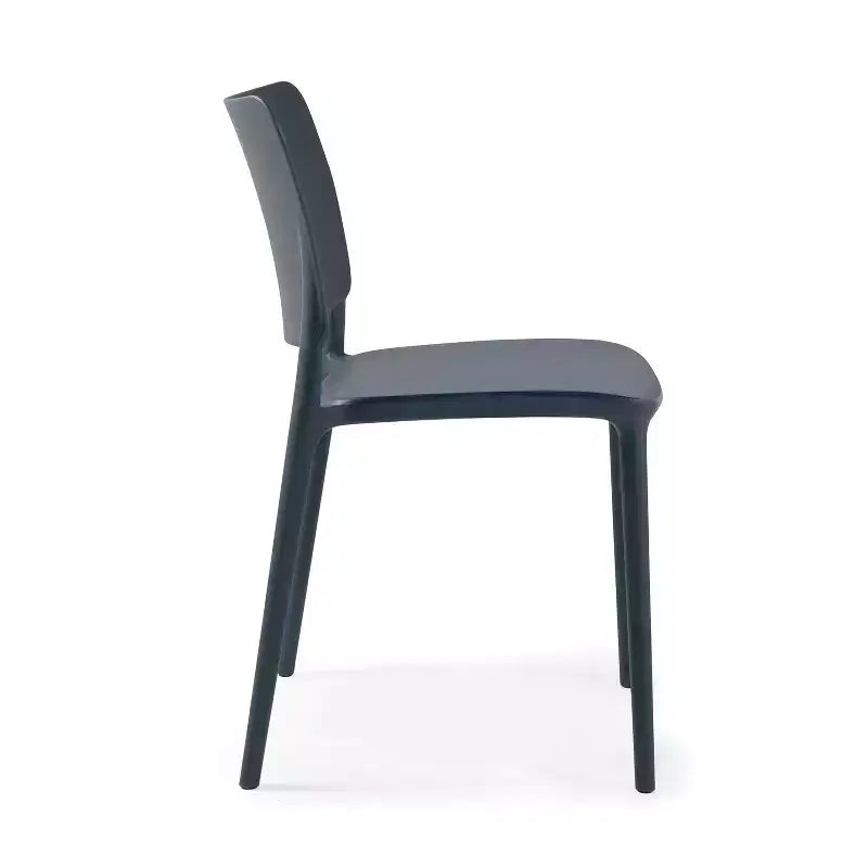 WRGHOME Chaise d'appoint de salle à manger moderne empilable en résine plastique pour patio extérieur/intérieur (Lot de 2)
