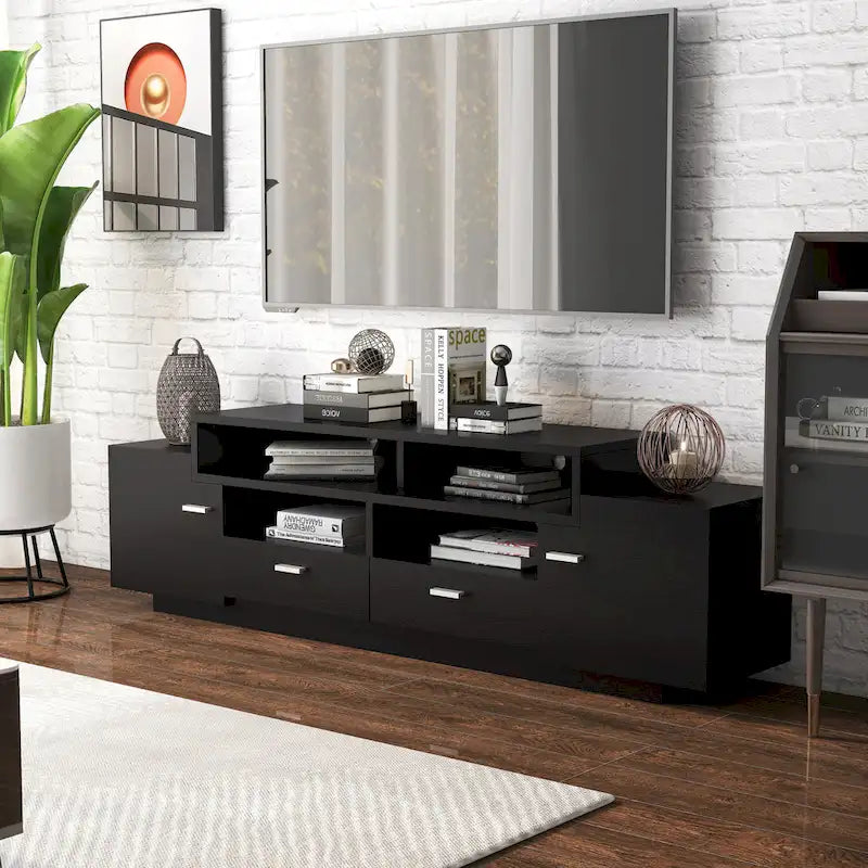 Peyson Contemporary 70-inch 2-Drawer Wood TV Stand by Furniture of America