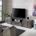 Console TV de rangement multifonctionnelle Sawa Rustic à 5 étagères de 81 po par Strick & Bolton