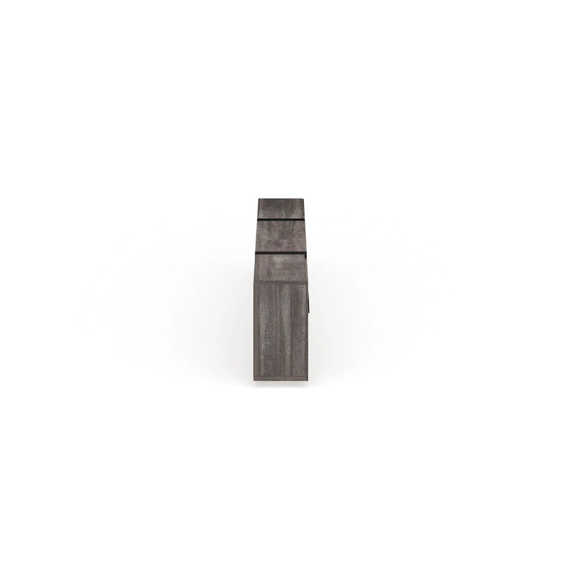 Console TV de rangement multifonctionnelle Sawa Rustic à 5 étagères de 81 po par Strick & Bolton