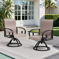 Crestlive Products 2PC Patio Chairs Swivel Outdoor Chairs Patio Dining Chairs with Sunbrella Breathable Fabric