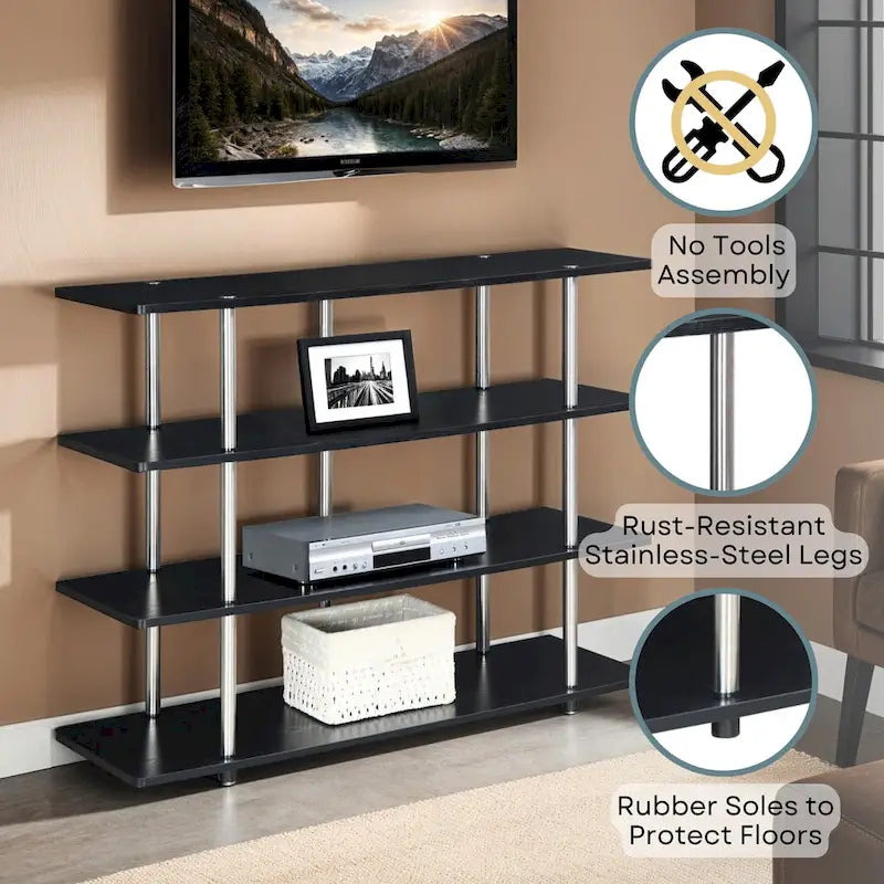Meuble TV 4 étagères grand modèle 139,7 cm Designs2Go XL de Convenience Concepts