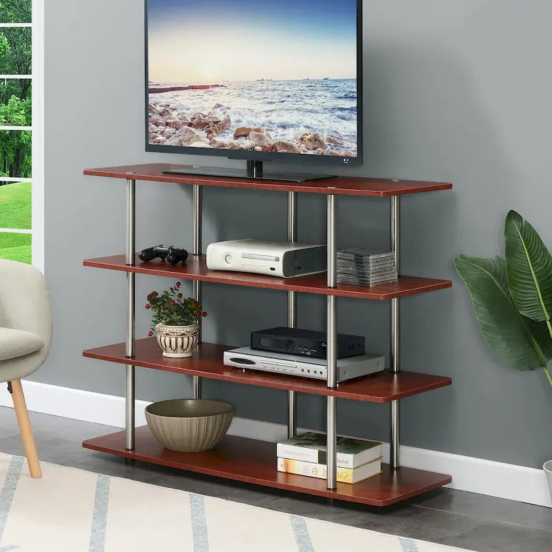 Meuble TV 4 étagères grand modèle 139,7 cm Designs2Go XL de Convenience Concepts