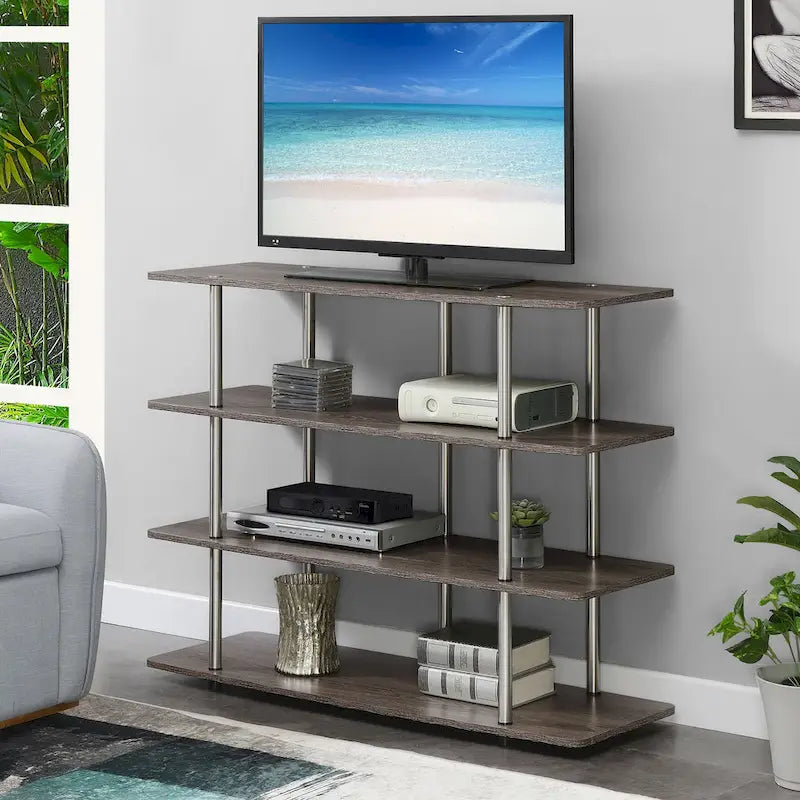 Meuble TV 4 étagères grand modèle 139,7 cm Designs2Go XL de Convenience Concepts