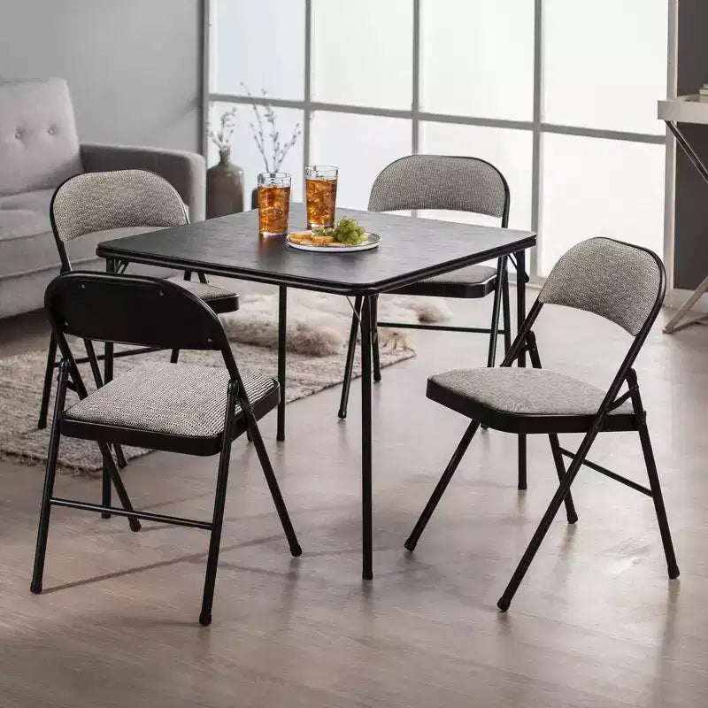 MECO Sudden Comfort Deluxe Chaises Pliantes Rembourrées, Lot de Chaises de Salle à Manger, Idéales pour les Occasions Spéciales en Intérieur ou les Événements en Extérieur, Noir (Lot de 12)