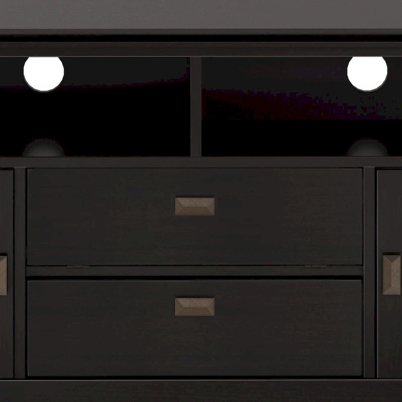 Meuble TV/Média en bois massif WYNDENHALL Stratford, 183 cm de large, pour téléviseurs jusqu'à 80 po