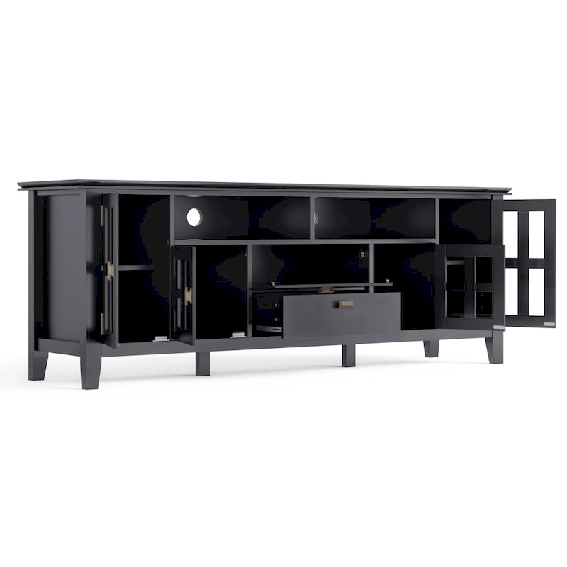 Meuble TV/Média en bois massif WYNDENHALL Stratford, 183 cm de large, pour téléviseurs jusqu'à 80 po