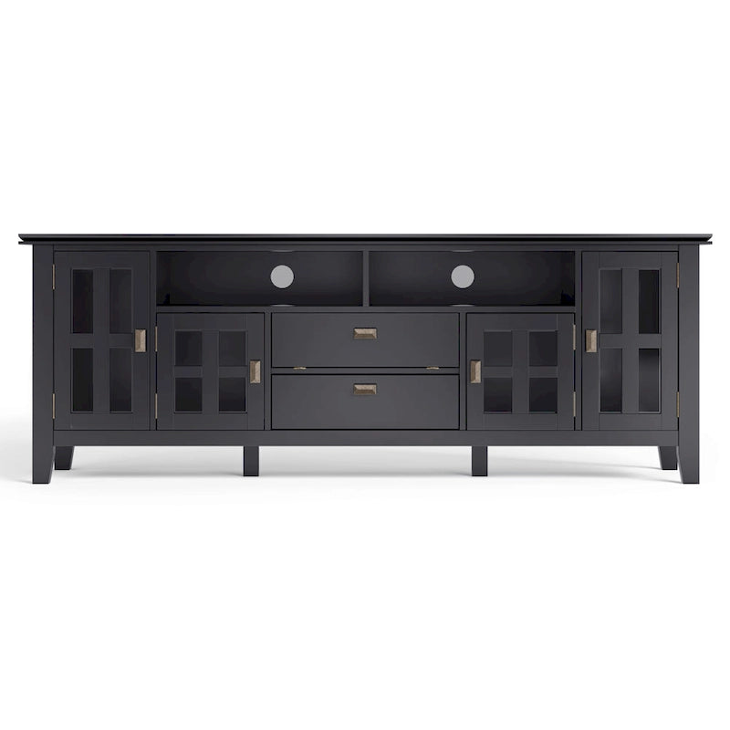 Meuble TV/Média en bois massif WYNDENHALL Stratford, 183 cm de large, pour téléviseurs jusqu'à 80 po