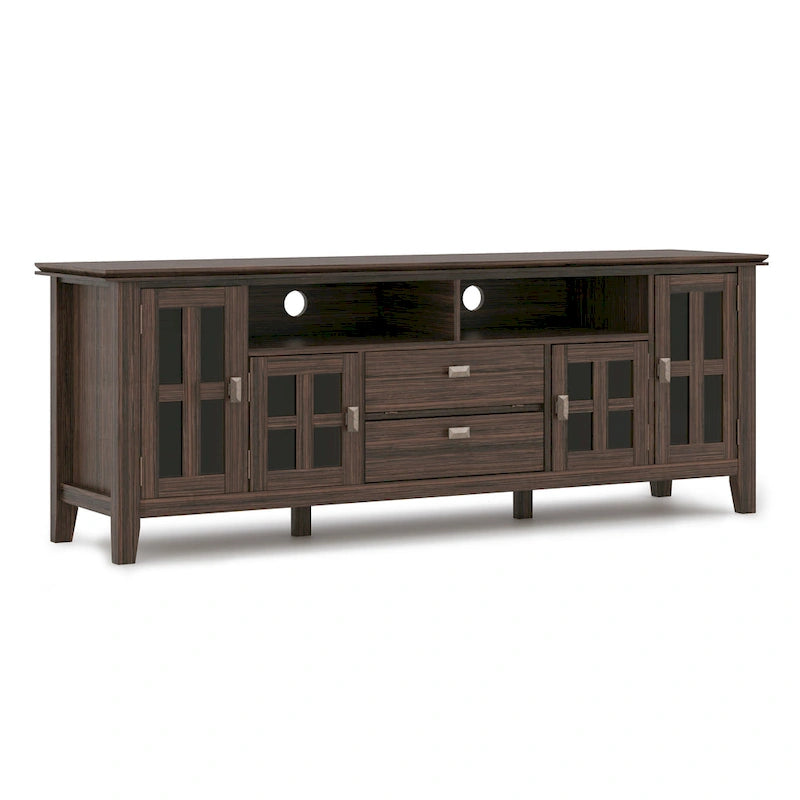 Meuble TV/Média en bois massif WYNDENHALL Stratford, 183 cm de large, pour téléviseurs jusqu'à 80 po