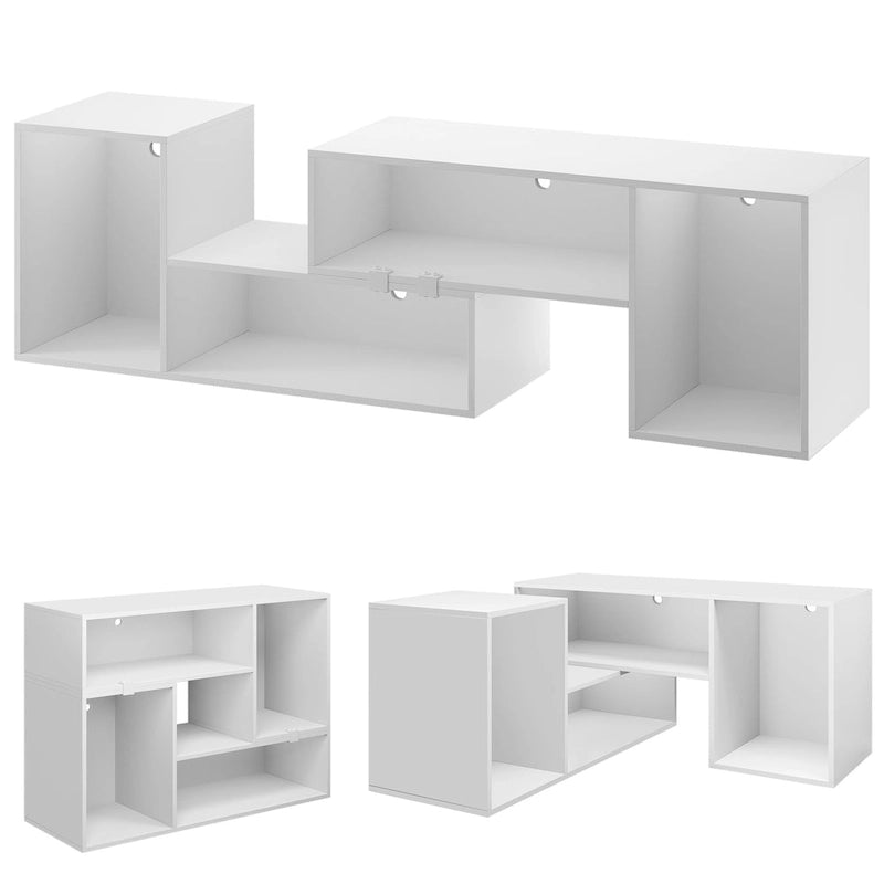 Meuble TV Moasis moderne à faire soi-même, meuble TV déformable avec bande lumineuse à LED