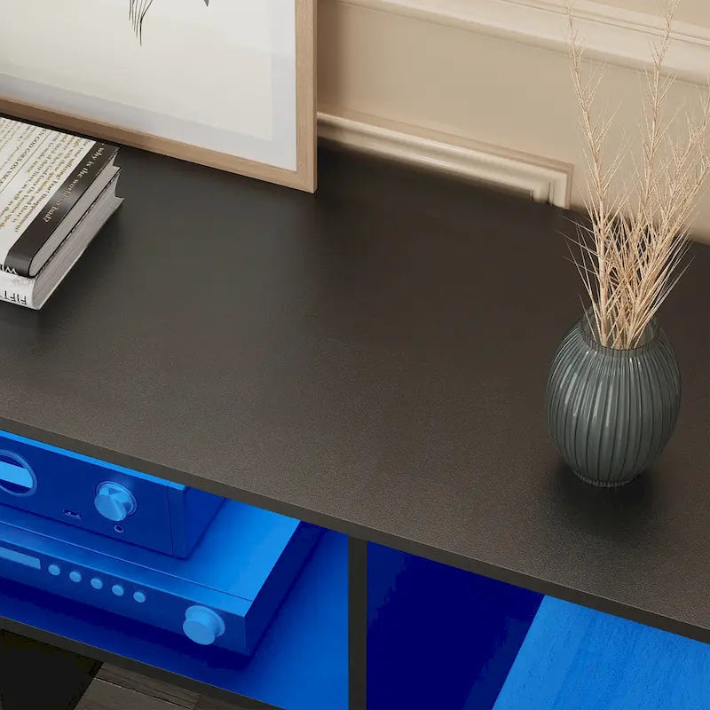 Meuble TV Moasis moderne à faire soi-même, meuble TV déformable avec bande lumineuse à LED