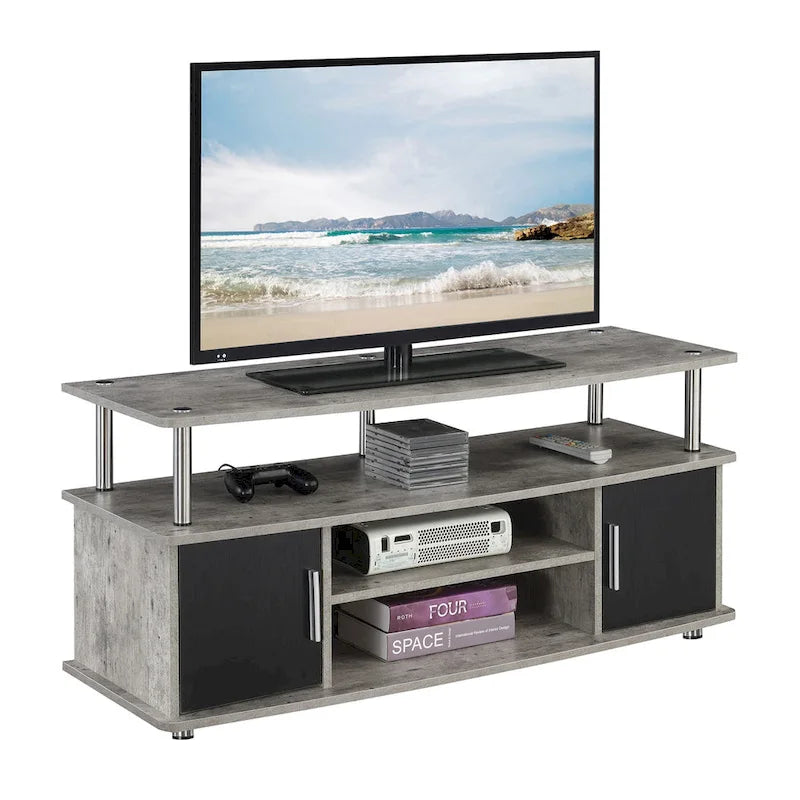 Meuble TV avec placards et étagères Designs2Go Monterey 55 pouces de Convenience Concepts