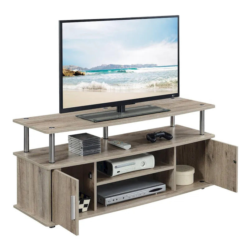 Meuble TV avec placards et étagères Designs2Go Monterey 55 pouces de Convenience Concepts