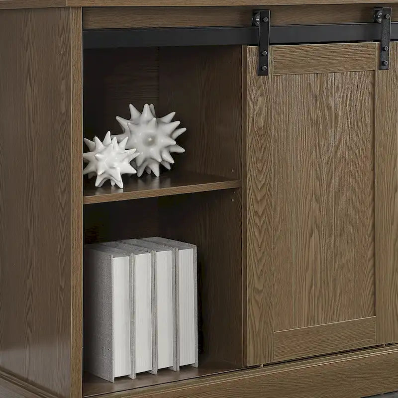 Meuble TV Bridgevine Home Lincoln Farmhouse 60 pouces pour téléviseurs jusqu'à 64 pouces