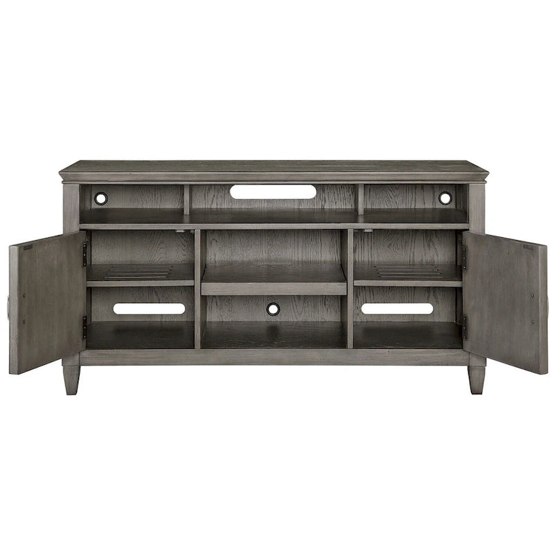 Meuble TV Origins by Alpine Newport en bois couleur pierre