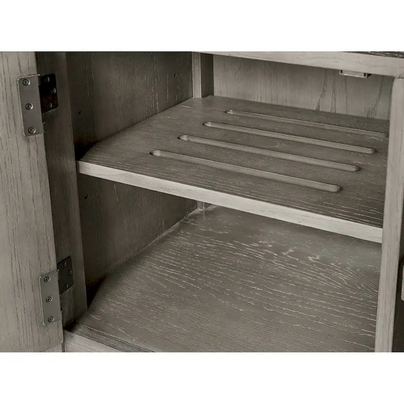 Meuble TV Origins by Alpine Newport en bois couleur pierre