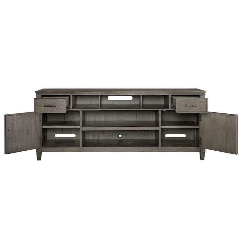Meuble TV Origins by Alpine Newport en bois couleur pierre