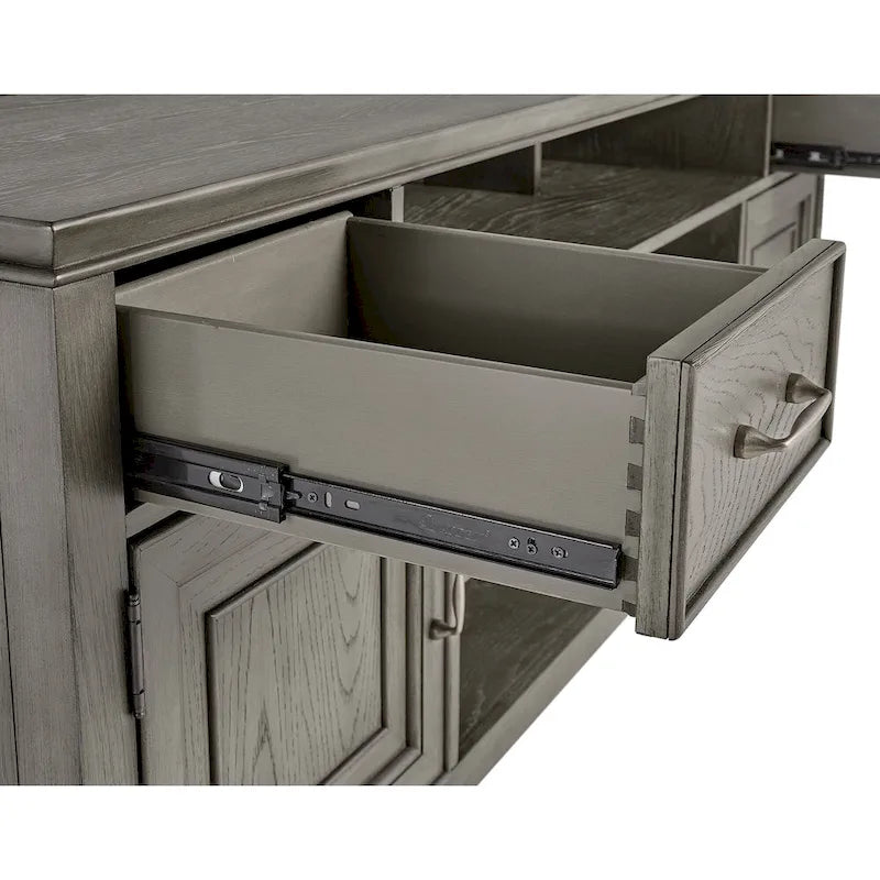 Meuble TV Origins by Alpine Newport en bois couleur pierre