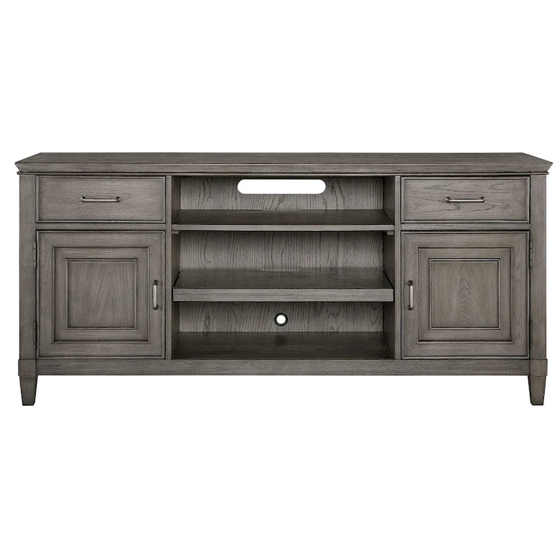 Meuble TV Origins by Alpine Newport en bois couleur pierre