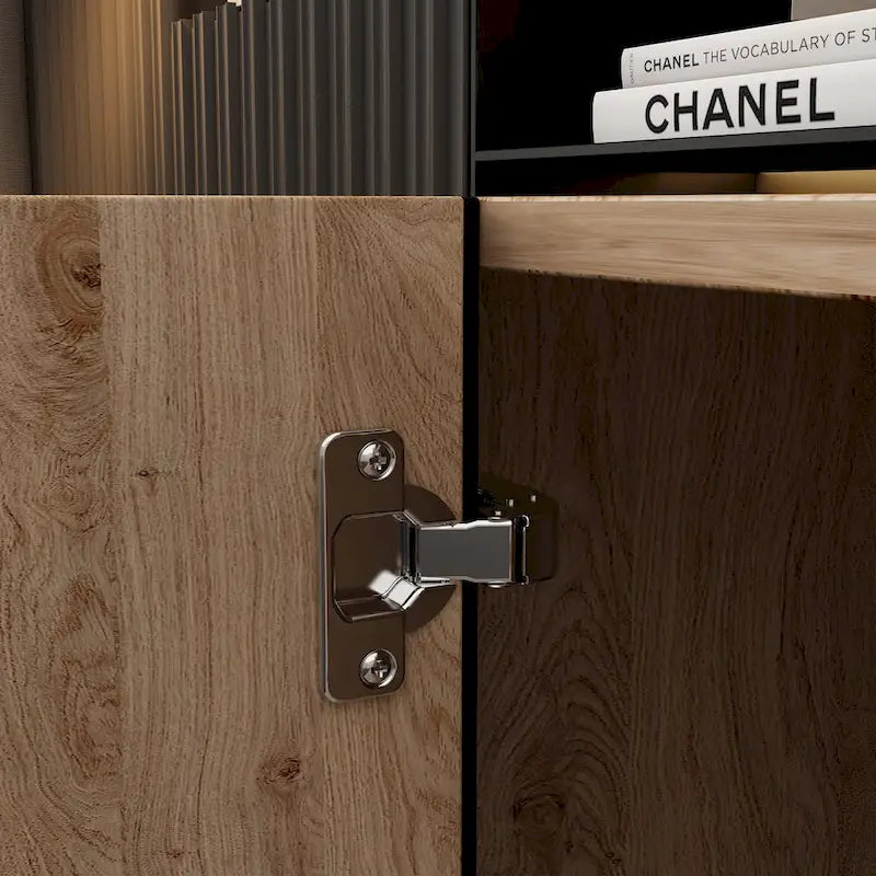 Meuble TV de luxe avec cheminée intégrée et fonctions de cheminée LED