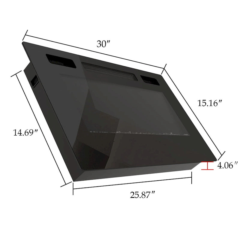 Meuble TV de luxe avec cheminée intégrée et fonctions de cheminée LED