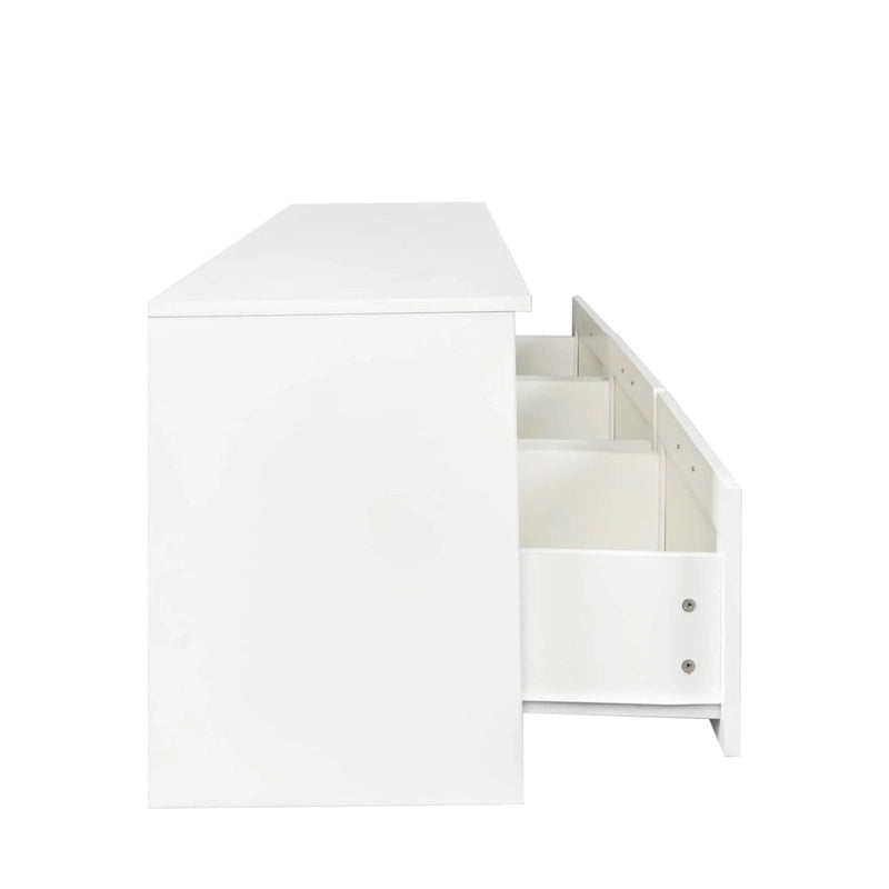 Meuble TV moderne de 70,87 po avec 3 tiroirs de rangement, console TV, meuble de divertissement pour salon