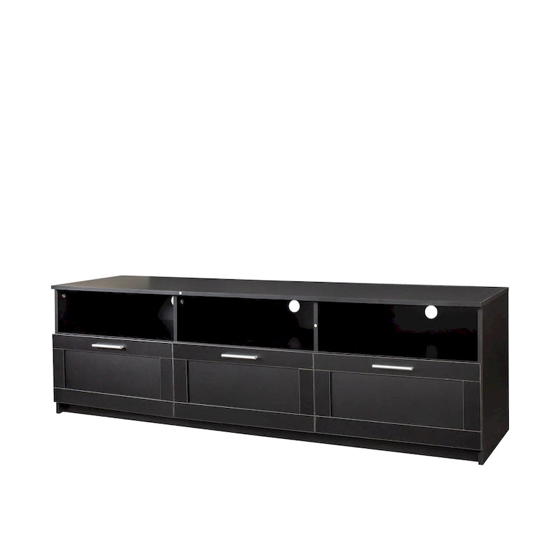 Meuble TV moderne de 70,87 po avec 3 tiroirs de rangement, console TV, meuble de divertissement pour salon