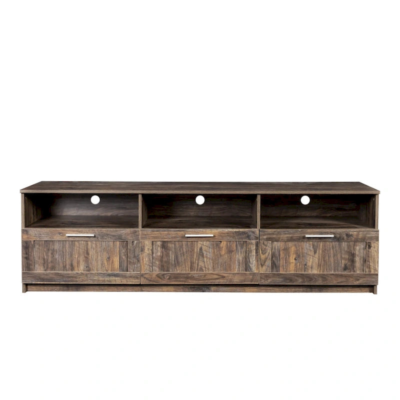 Meuble TV moderne de 70,87 po avec 3 tiroirs de rangement, console TV, meuble de divertissement pour salon