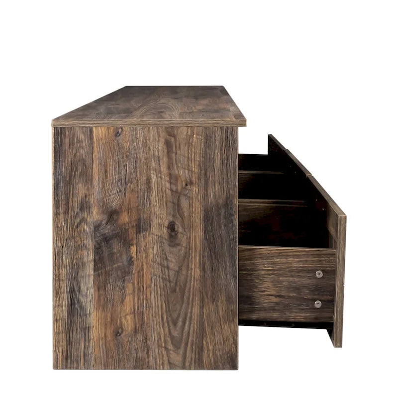 Meuble TV moderne de 70,87 po avec 3 tiroirs de rangement, console TV, meuble de divertissement pour salon