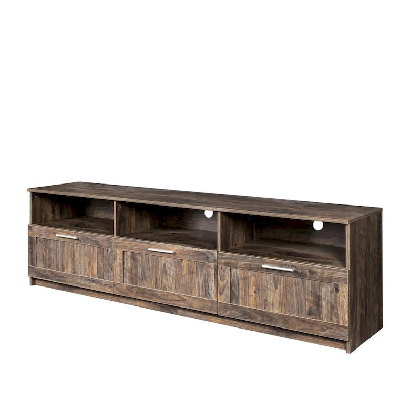 Meuble TV moderne de 70,87 po avec 3 tiroirs de rangement, console TV, meuble de divertissement pour salon
