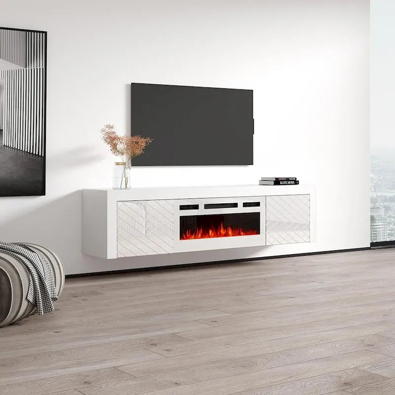 Meuble TV Dia WH-EF pour cheminée électrique 71