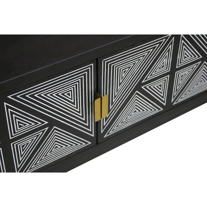 Meuble TV Bidi Mid-Century Modern 142 cm en bois avec 2 étagères ouvertes de Furniture of America
