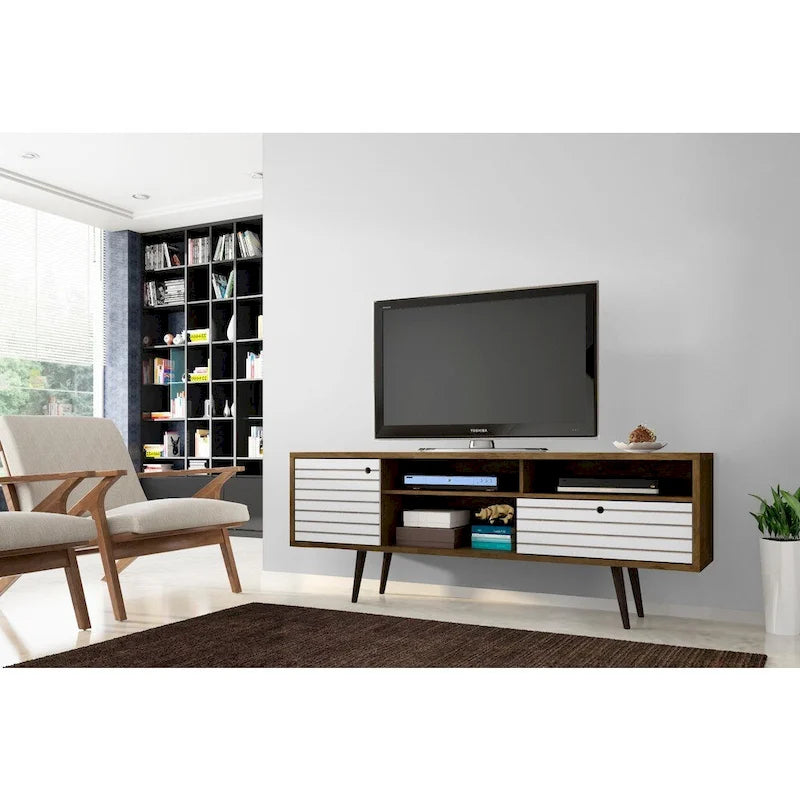 Meuble TV console Manhattan Comfort Liberty 70.86 po. mi-siècle moderne