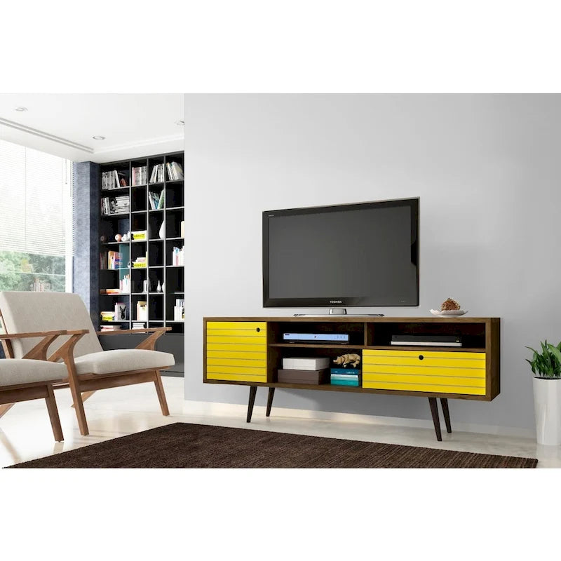 Meuble TV console Manhattan Comfort Liberty 70.86 po. mi-siècle moderne