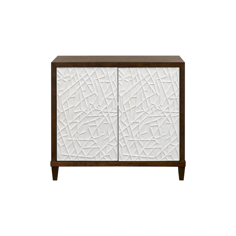 Meuble TV bas moderne en bois 40" avec portes, meuble d'appoint, console d'entrée, entièrement assemblé, marron