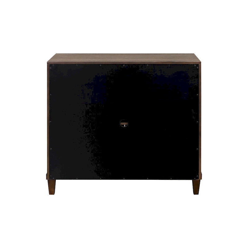 Meuble TV bas moderne en bois 40" avec portes, meuble d'appoint, console d'entrée, entièrement assemblé, marron