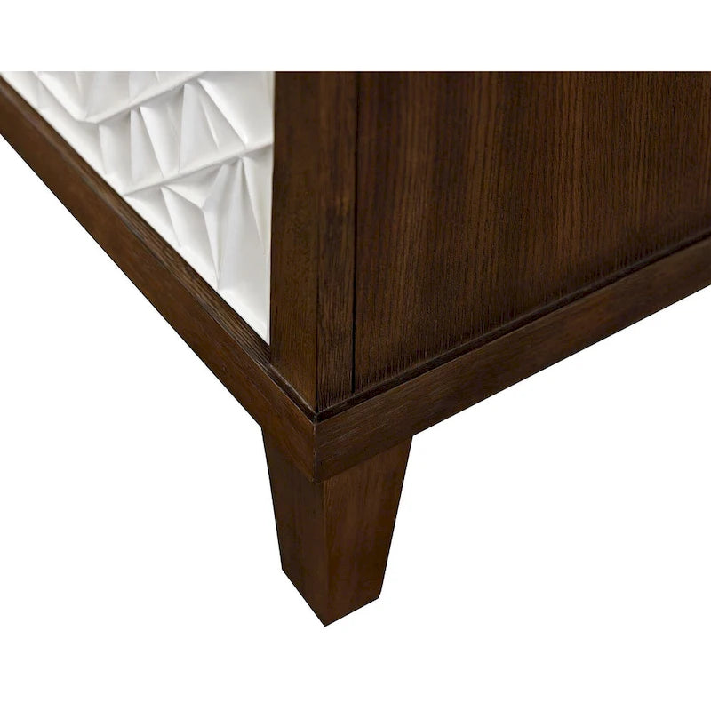Meuble TV bas moderne en bois 40" avec portes, meuble d'appoint, console d'entrée, entièrement assemblé, marron