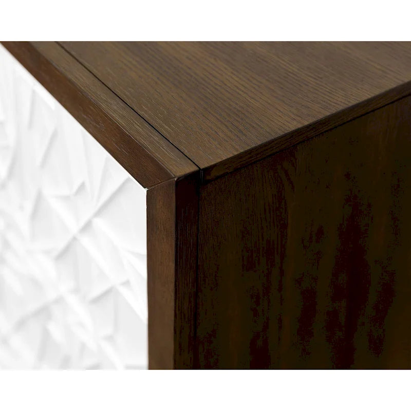 Meuble TV bas moderne en bois 40" avec portes, meuble d'appoint, console d'entrée, entièrement assemblé, marron