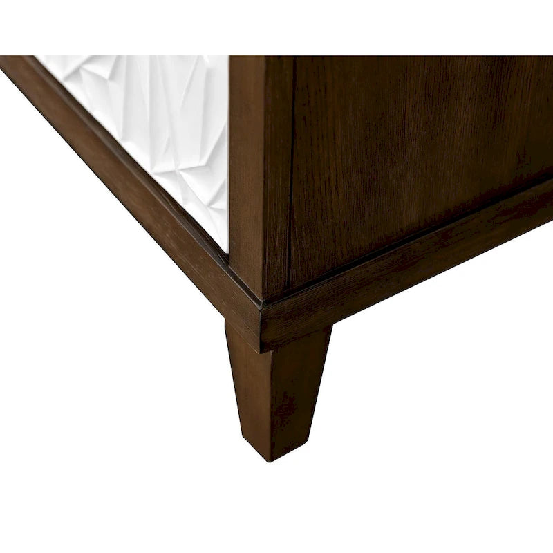 Meuble TV bas moderne en bois 40" avec portes, meuble d'appoint, console d'entrée, entièrement assemblé, marron