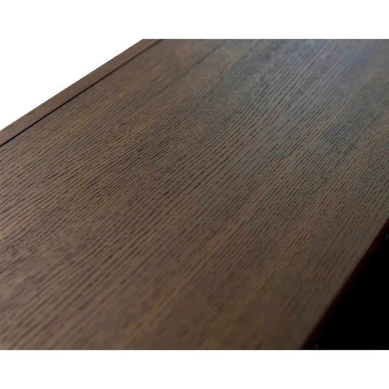 Meuble TV bas moderne en bois 40" avec portes, meuble d'appoint, console d'entrée, entièrement assemblé, marron