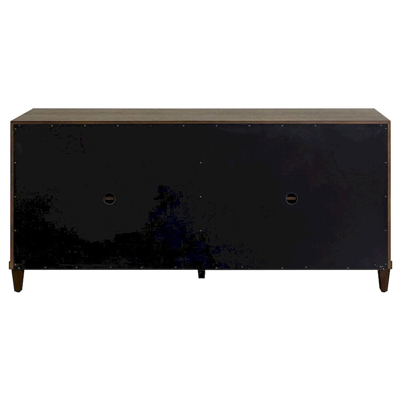 Meuble TV bas moderne en bois 40" avec portes, meuble d'appoint, console d'entrée, entièrement assemblé, marron