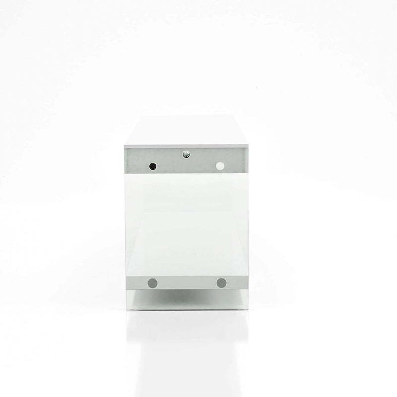 Meuble TV Takamura Modern 60 po en verre, 1 tablette et 1 tiroir, par Strick & Bolton
