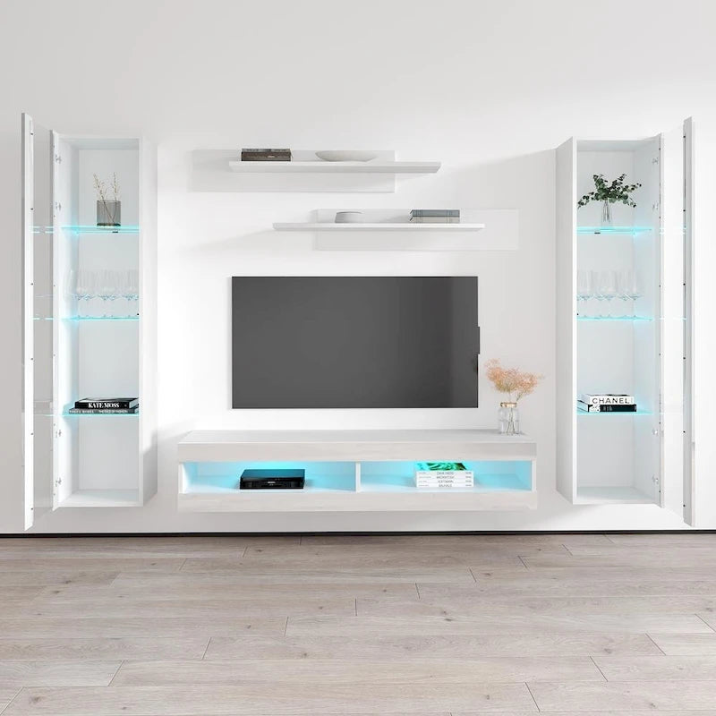 Meuble TV Mural Flottant Moderne Fly AB2 34TV