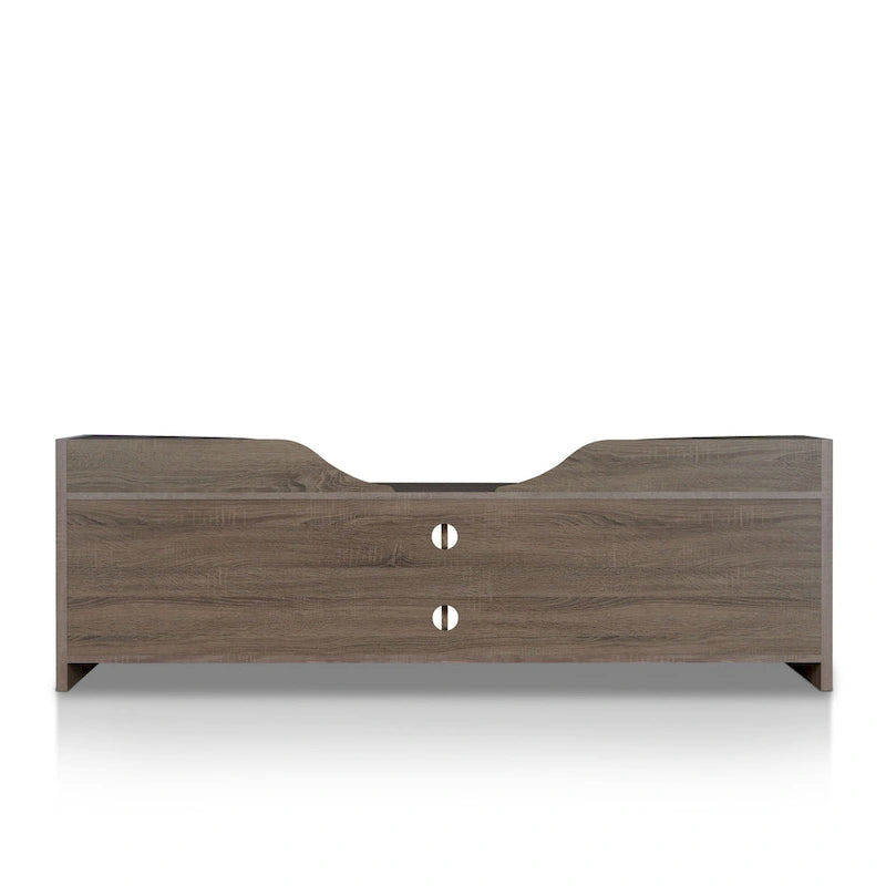 Meuble TV multifonctionnel Fetz Rustic de 72 pouces avec rangement par Furniture of America