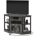 Meuble TV d'angle Moasis Farmhouse pour téléviseurs jusqu'à 55 pouces Meuble console de divertissement en bois